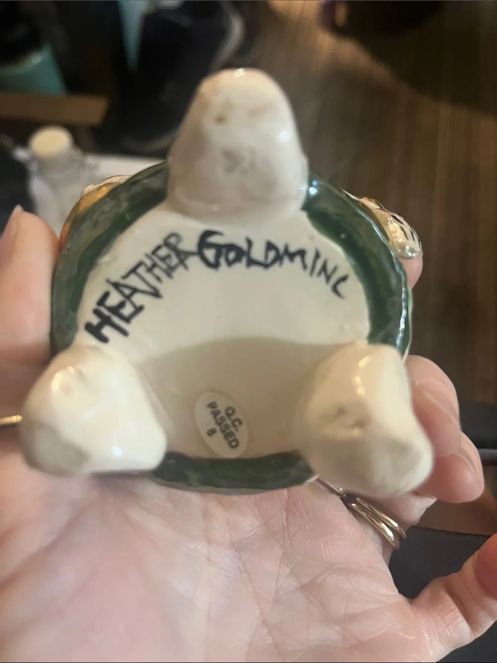 Vintage Hand-Painted Heather Goldmine candle holder 546